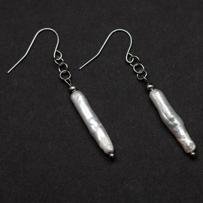 Freshwater Pearl Stick Earrings