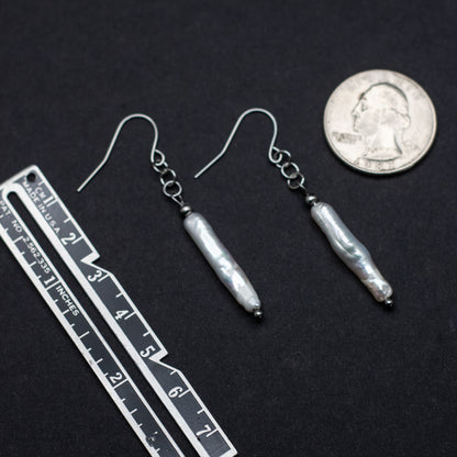 Freshwater Pearl Stick Earrings