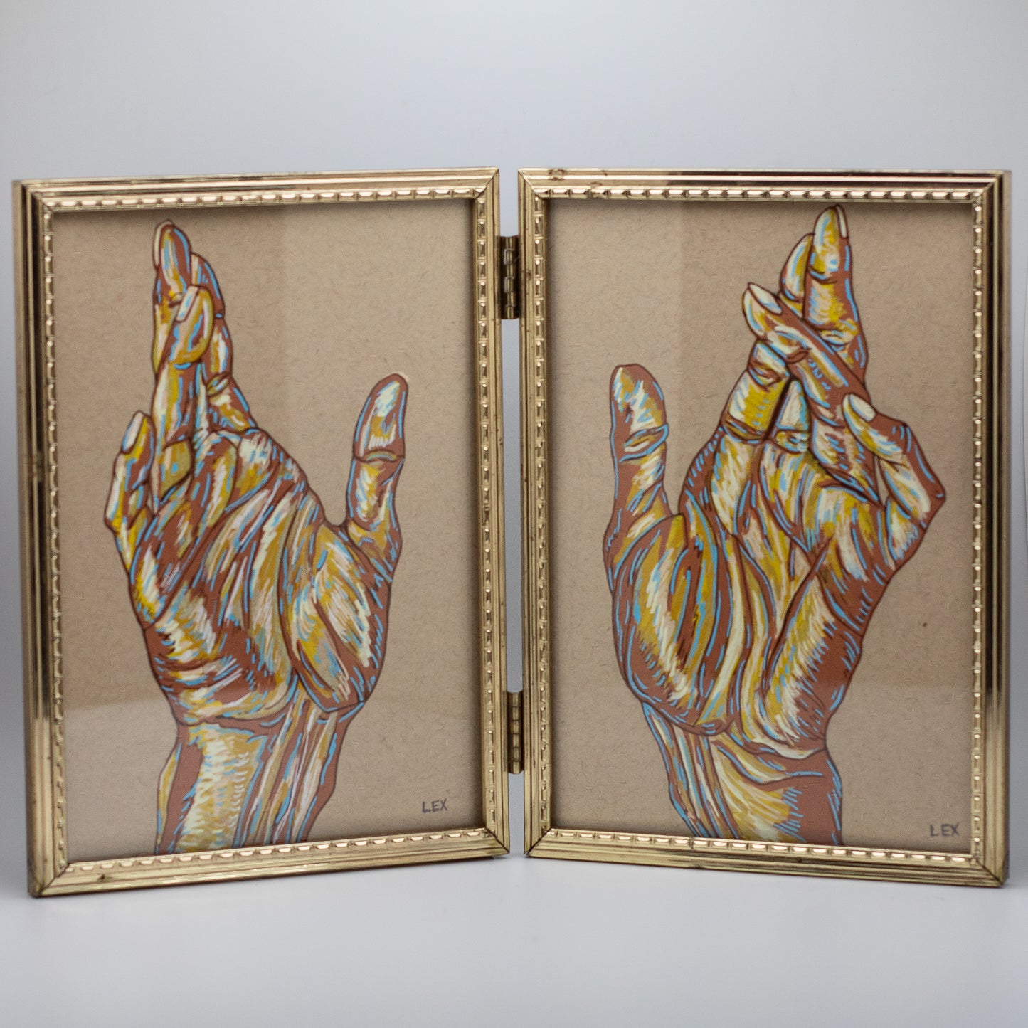 The Space Between | Original Posca Illustration Diptych (Framed 14 × 7”)