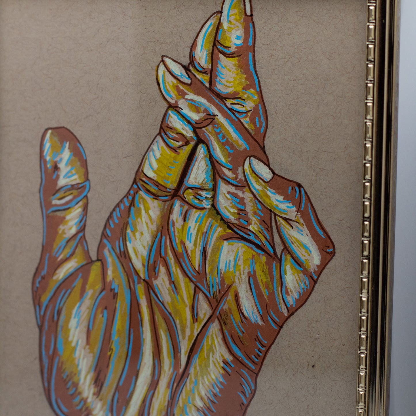 The Space Between | Original Posca Illustration Diptych (Framed 14 × 7”)