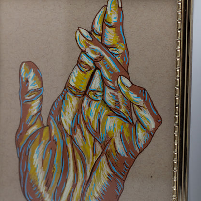 The Space Between | Original Posca Illustration Diptych (Framed 14 × 7”)