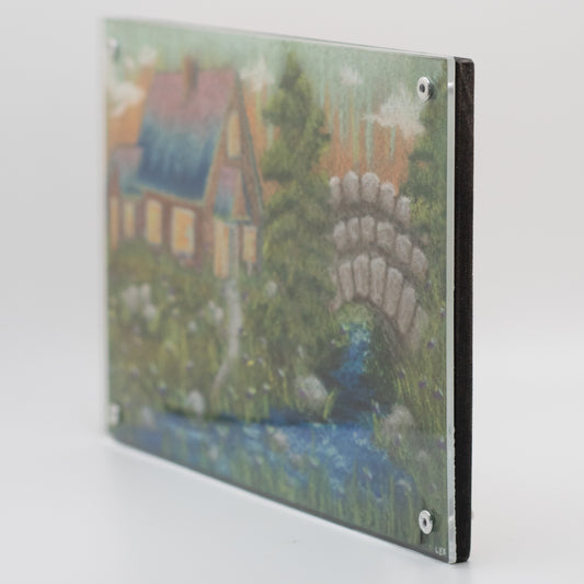 I Am Home | Original Hard Pastel Illustration (Framed 8 × 5”)