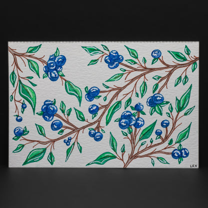 Blueberries Postcard (4 × 6”)