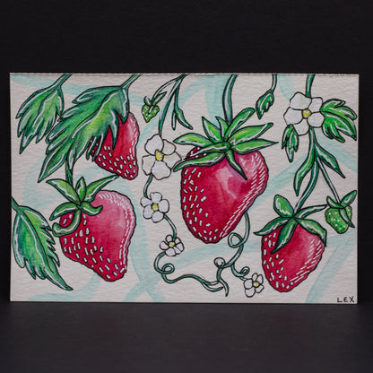 Strawberries Postcard (4 × 6”)