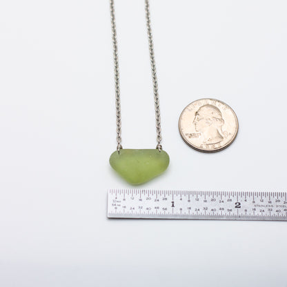 Nova Scotian Pastel Green Beach Glass Necklace