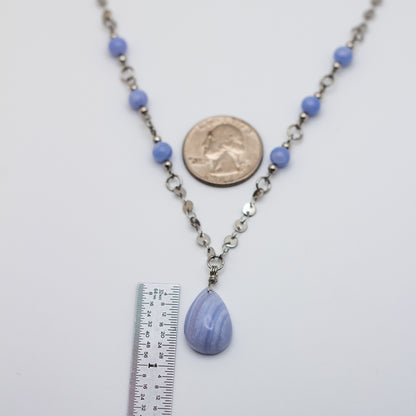 Blue Lace Agate Necklace