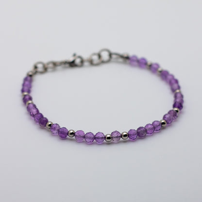 Microfaceted Amethyst Bracelet