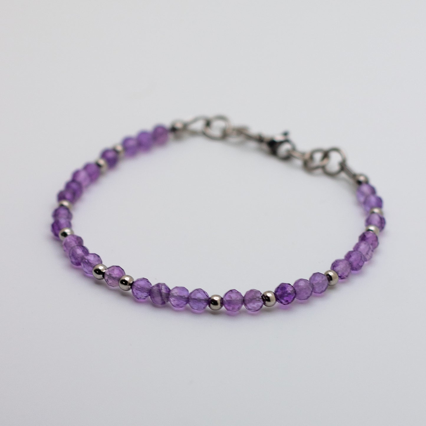 Microfaceted Amethyst Bracelet