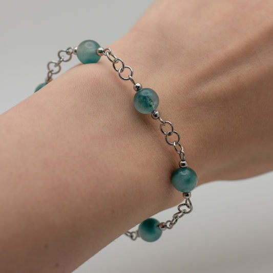 Smoky Jade Beaded Bracelet