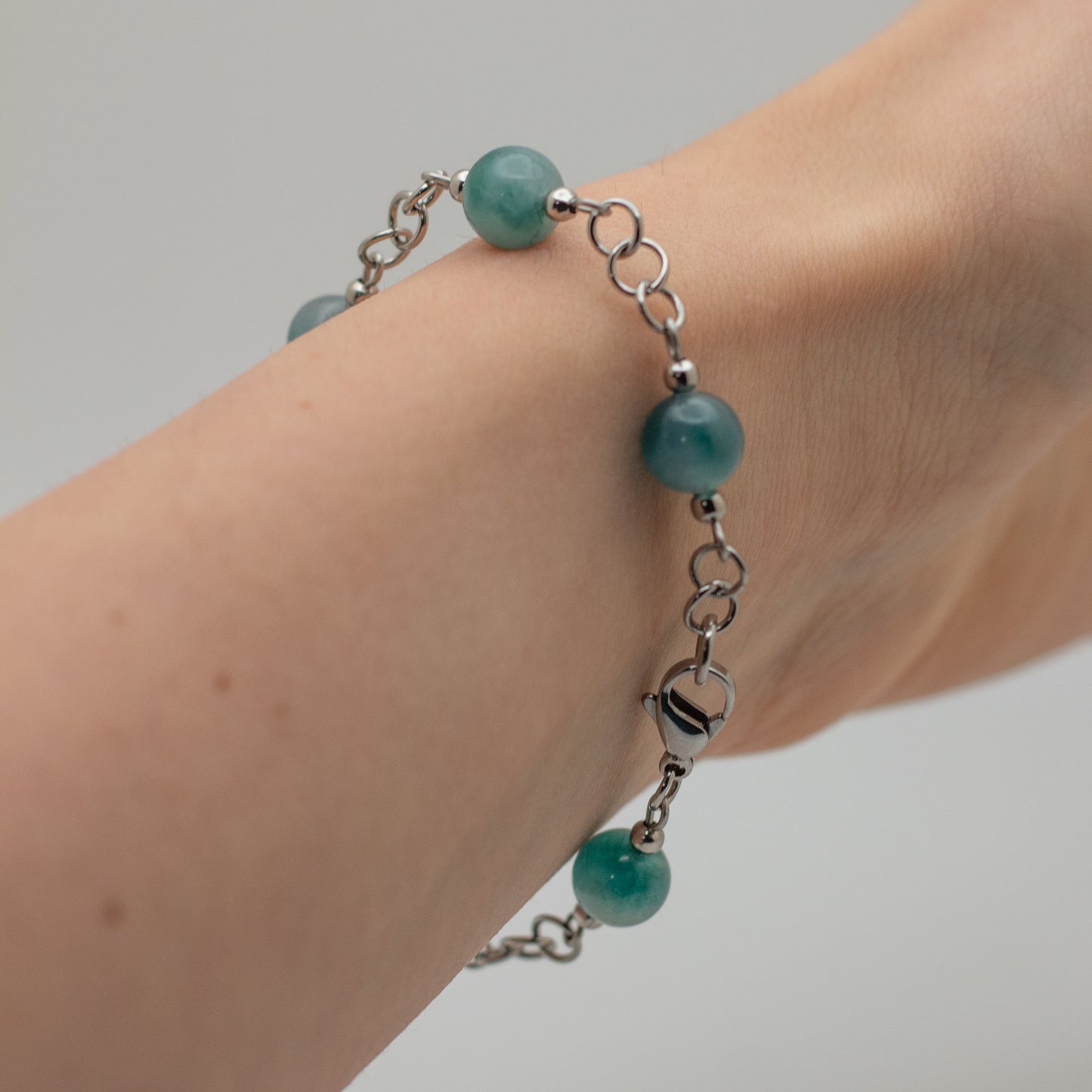 Smoky Jade Beaded Bracelet