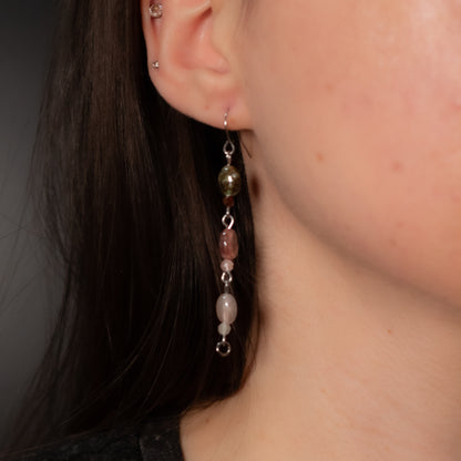 Watermelon Tourmaline Earrings