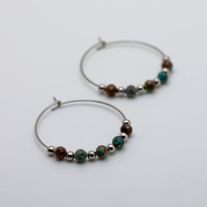 Turquoise Hoop Earrings