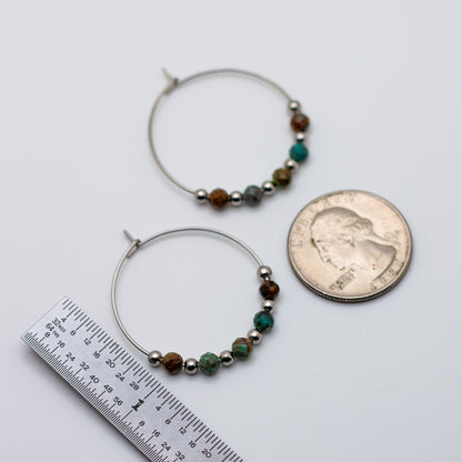 Turquoise Hoop Earrings