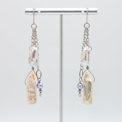 Cascading Keshi Pearl Earrings