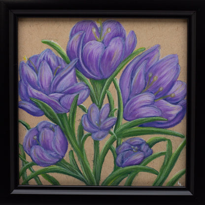 Original 4x4" Crocus Chalk Pastel Mini Decor