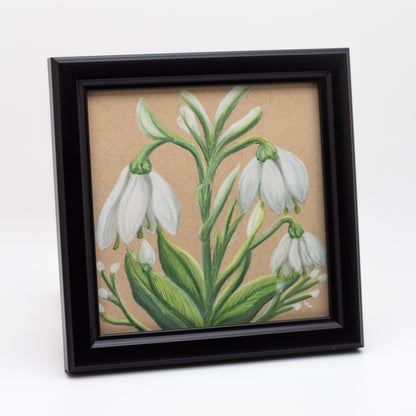 Original 4x4" Snowdrop Chalk Pastel Mini Decor