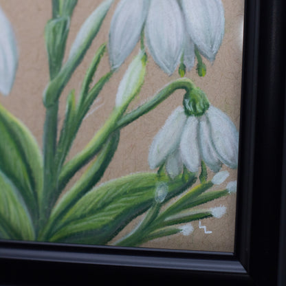 Original 4x4" Snowdrop Chalk Pastel Mini Decor