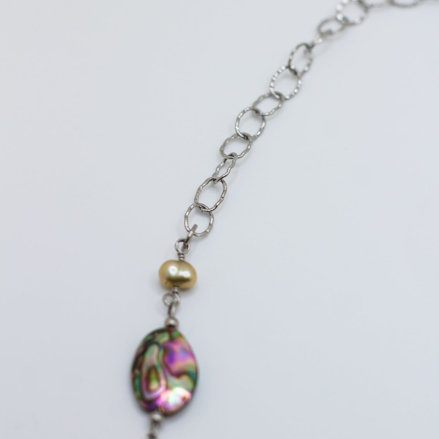 Abalone & Olive Freshwater Pearl Necklace