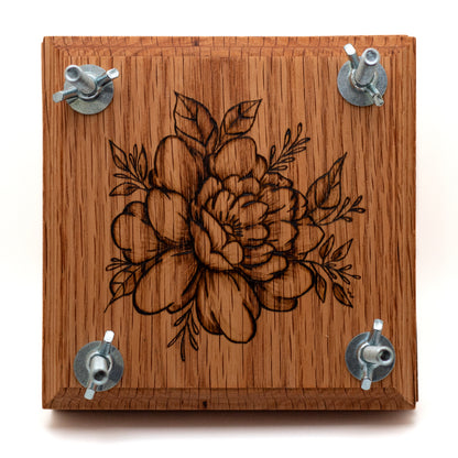 Floral Oak Flower Press 5.5” x 5.5”