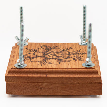 Floral Oak Flower Press 5.5” x 5.5”
