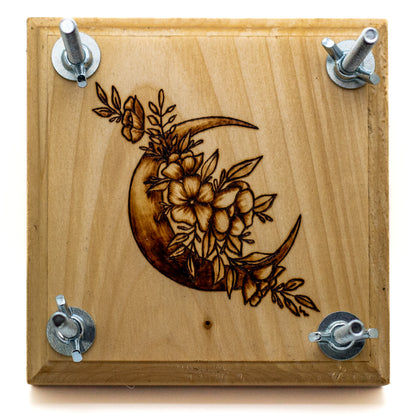 Crescent Moon Poplar Flower Press 5.5” x 5.5"