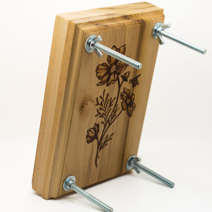 Pollinator Poplar Flower Press 8" x 5.5"