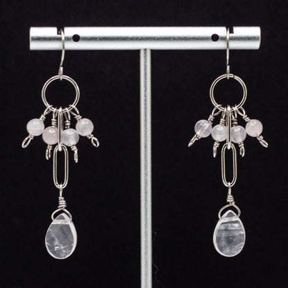 Rose Quartz Charm Earrings
