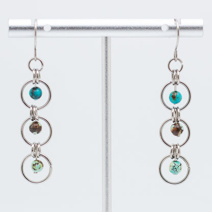 Hubei Turquoise Trio Earrings