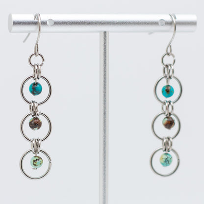 Hubei Turquoise Trio Earrings