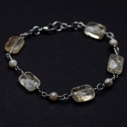 Citrine & Dendritic Opal Bracelet