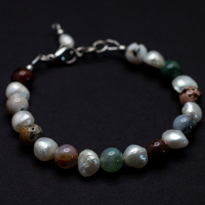 Ocean Jasper & Pearl Bracelet