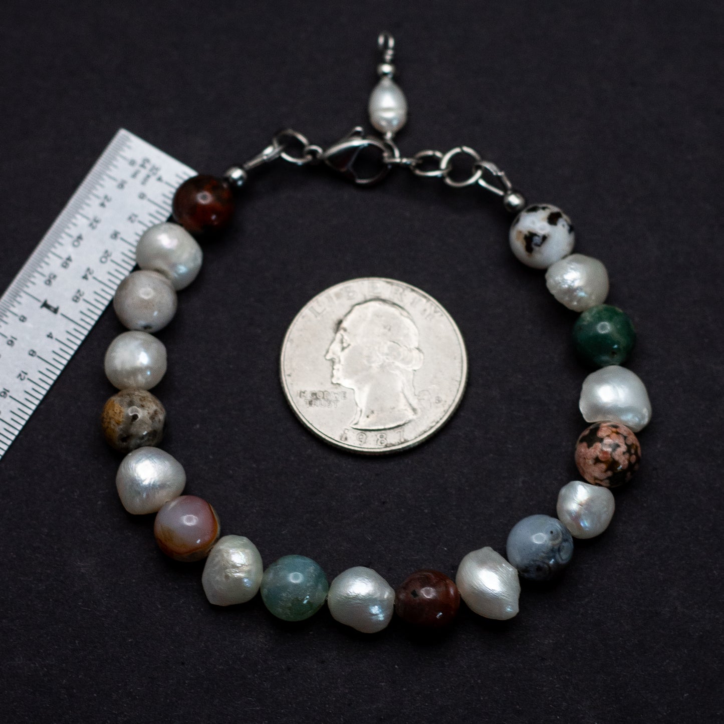 Ocean Jasper & Pearl Bracelet