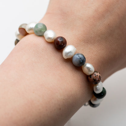 Ocean Jasper & Pearl Bracelet