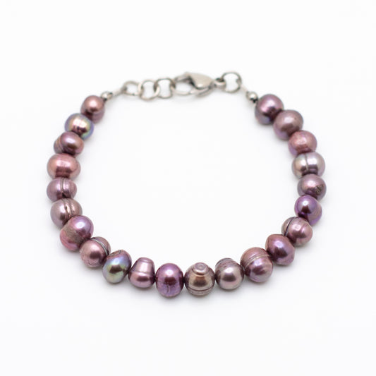 Lavender Pearl Bracelet