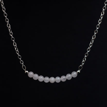 Rose Quartz Bar Necklace
