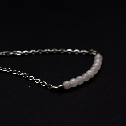 Rose Quartz Bar Necklace
