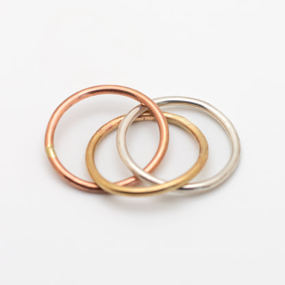 Rolling Fidget Ring (Sterling Silver, Copper, Brass)